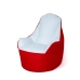 Pouf GO GIFT Blanc Rouge Oxford tejido antidesgarros