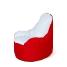 Pouf GO GIFT Blanc Rouge Oxford tejido antidesgarros