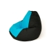 Pouf GO GIFT Bleu Noir 140 x 100 cm Poire