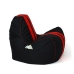 Pouffe GO GIFT Black Red Oxford tejido antidesgarros Eco-friendly leather 140 x 100 x 100 cm 140 x 100 cm