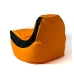 Puff GO GIFT Negro Naranja Oxford tejido antidesgarros 140 x 100 x 100 cm 140 x 100 cm