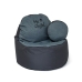 Pouf GO GIFT Gris Graphite Oxford tejido antidesgarros 120 x 80 x 80 cm