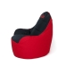 Pouffe GO GIFT Black Red Oxford tejido antidesgarros