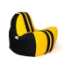 Pouffe GO GIFT Yellow Black Oxford tejido antidesgarros 140 x 100 x 100 cm 140 x 100 cm