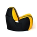 Pouffe GO GIFT Yellow Black Oxford tejido antidesgarros 140 x 100 x 100 cm 140 x 100 cm