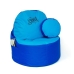 Pouffe GO GIFT Blue Oxford tejido antidesgarros 120 x 80 x 80 cm