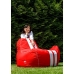 Pouf GO GIFT Blanc Rouge Oxford tejido antidesgarros 140 x 100 x 100 cm 140 x 100 cm