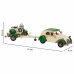 Statua Decorativa Alexandra House Living Verde Ferro ABS Moto Trailer 9 x 9 x 41 cm