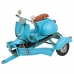 Statua Decorativa Alexandra House Living Azzurro Chiaro Ferro ABS Moto Trailer 10 x 10 x 34 cm