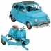 Decorative Figure Alexandra House Living Light Blue Iron ABS Motorbike Trailer 10 x 10 x 34 cm