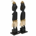 Set de Figuras Alexandra House Living Negro Madera Étnico 12 x 50 x 12 cm 2 Piezas