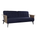 Sovesofa DKD Home Decor Blå Brun Sort Metal Moderne Urban 203 x 87 x 81 cm