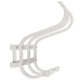 Appendiabiti da parete Alexandra House Living Bianco Legno 45 x 21 x 30 cm