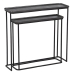 Hall de Entrada 84 x 26 x 78 cm Preto Cinzento Metal (2 Unidades)