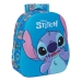 Zaino Scuola Stitch Azzurro 27 x 33 x 10 cm