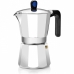 Italiensk Kaffepanna Monix Induction Express Silvrig Aluminium 9 Koppar