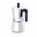 Italian Coffee Pot Monix Induction Express Silver Aluminium 9 Cups