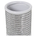 Vaso Alexandra House Living Branco Prateado Cerâmica 11 x 29 cm