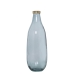 Vaas van gerecycled glas Alexandra House Living Blauw Gouden Kristal 15 x 40 cm