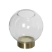 Vaso Alexandra House Living Transparente Dourado Cristal 15 x 15 cm Castiçais