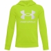 Hettegenser til Barn Under Armour Rival Big Logo 1 Limegrønn