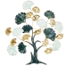 Wall Decoration Alexandra House Living Blue White Golden Metal Tree 80 x 89 x 7 cm