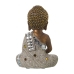 Decoratieve figuren Alexandra House Living Wit Gouden Acryl Plastic Melamine Boeddha 14 x 9 x 20 cm