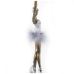 Decorative Figure Alexandra House Living White Silver Acrylic Plastic Melamin Ballerina 9 x 8 x 33 cm