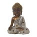 Koristehahmo Alexandra House Living Valkoinen Kullattu Akryyli Muovinen Melamiini Buddha 14 x 9 x 20 cm