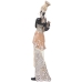 Decorative Figure Alexandra House Living White Golden Acrylic Plastic Melamin African Woman