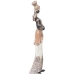 Figurine Décorative Alexandra House Living Blanc Doré Acrylique Plastique Mélamine Africaine