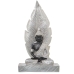 Dekoratív Figura Alexandra House Living Barna Ezüst színű Akril Műanyag Melamin Buddha 15 x 7 x 27 cm