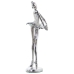 Decoratieve figuren Alexandra House Living Zilverkleurig Acryl Plastic Melamine Ballerina 8 x 7 x 26 cm