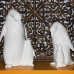 Figura Decorativa Alexandra House Living Branco Cerâmica Pinguim