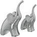 Set de figurine Alexandra House Living Argintiu Ceramică Elefant 19 x 8 x 26 + 15 x 7 x 21 cm (2 Piese)