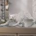 Ukrasna figura Alexandra House Living Srebrna Akril Plastika Melamin Leopard 29 x 8 x 10 cm