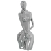 Okrasna Figura Alexandra House Living Srebrna Keramika Dama 10 x 11 x 29 cm