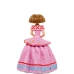 Okrasna Figura Alexandra House Living Menina Roza akrilen Plastika Melamin 11 x 11 x 15 cm