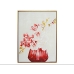 Quadro Romimex Bianco Rosso Tela Fiori 60 x 80 x 4 cm