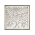 Decoração de Parede Romimex Branco Natural Madeira MDF 60 x 60 x 4 cm