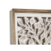 Decoração de Parede Romimex Branco Natural Madeira MDF 60 x 60 x 4 cm