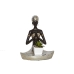 Decorative Figure Romimex Brown Resin African Woman 20 x 24 x 12 cm