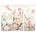 Set of 3 pictures Romimex Pink Canvas 165 x 155 x 3 cm