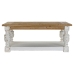 Mesa de apoio DKD Home Decor Abeto Alumínio Branco Marrom claro 120 x 70 x 50 cm Madeira MDF