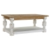 Mesa de apoio DKD Home Decor Abeto Alumínio Branco Marrom claro 120 x 70 x 50 cm Madeira MDF