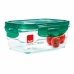 Hermetische Lunchtrommel Ibili 790406 Plastic 600 ml 16 x 12 x 6,5 cm Groen