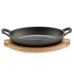 Casserole Dish for Serving Tapas Brown Grey Bamboo Forged steel 22,5 x 4,5 x 12,5 cm (12 Units)