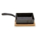 Casserole Dish for Serving Tapas Pan Brown Grey Bamboo Forged steel 23,7 x 6,3 x 14 cm (12 Units)