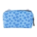 Travel Vanity Case Stitch Blue Polyurethane 17 x 10 x 7 cm