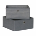 Storage boxes Mondex Grey 28 x 28 x 13 cm (2 Units)